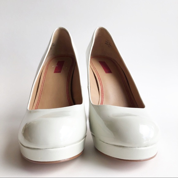 5/48 Cream Patent Leather Platform Pump Heel 40 - Picture 4 of 8